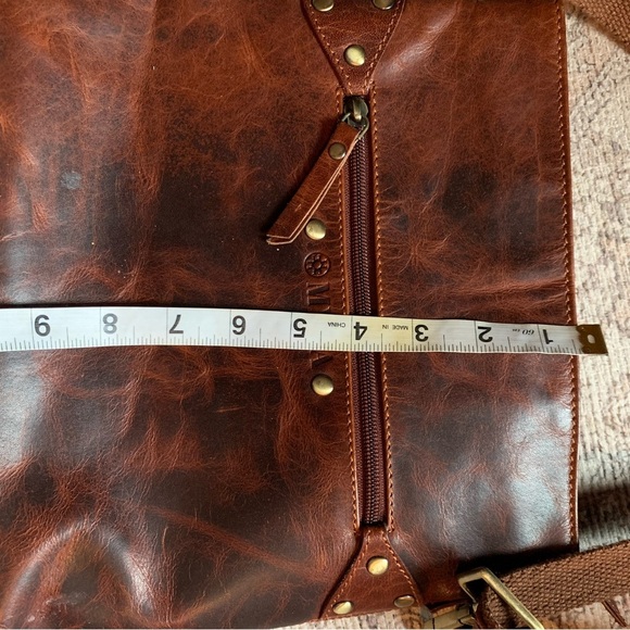 Myra Leather Handbag Purse Bag Brown Womens Accessories Medium Western Boho - Picture 8 of 8